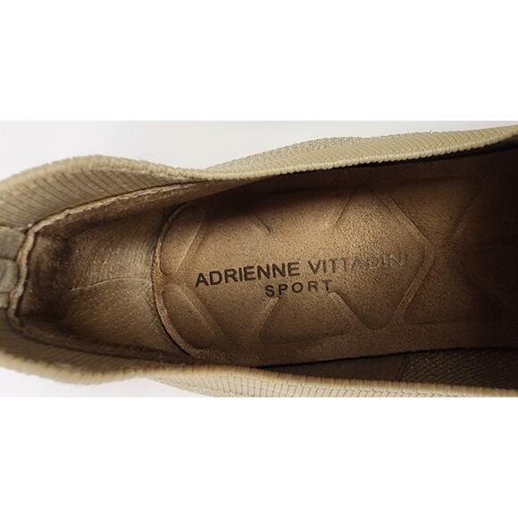 Adrienne Vittadini AV-Niko Wedge Shimmer Beige Stretch Comfort Slip-On Shoes 8M - Picture 6 of 8